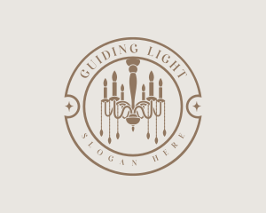 Candle Chandelier Hotel logo design