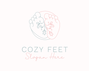 Baby Feet Nature logo design