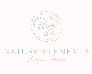 Baby Feet Nature logo design