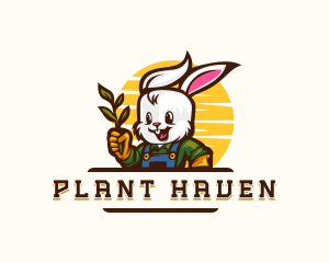 Rabbit Plant Gardening logo design