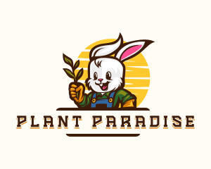 Rabbit Plant Gardening logo design