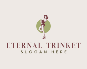 Pinup Model Woman Logo