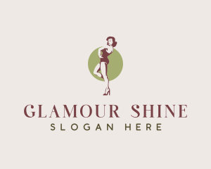 Pinup Model Woman logo design