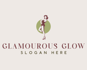 Pinup Model Woman logo design