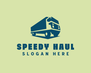 Freight Truck Transport logo design