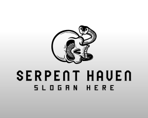 Serpent Skull Snake logo design