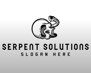 Serpent Skull Snake logo design