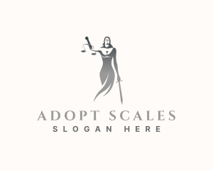 Justice Scales Woman logo design