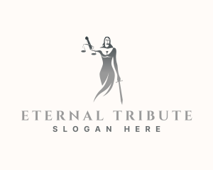 Justice Scales Woman logo design