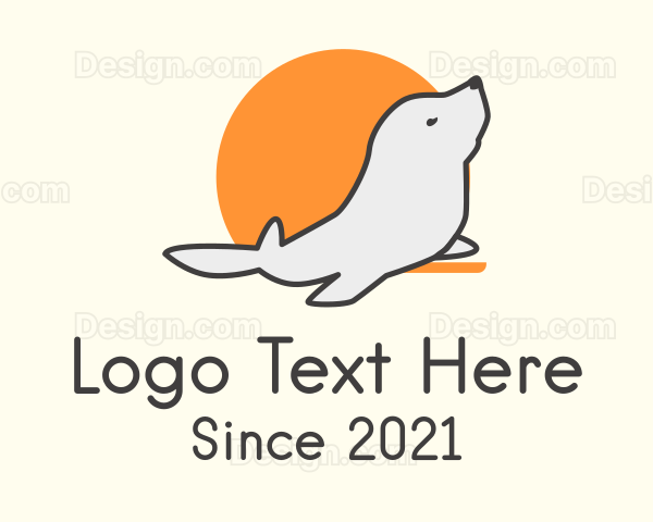 Baby Seal Sunset Logo