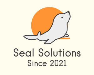 Baby Seal Sunset  logo