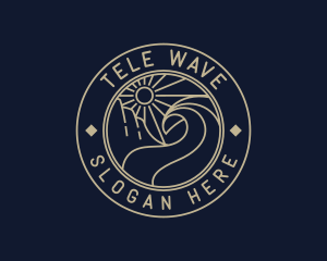 Sun Wave Tourism logo design