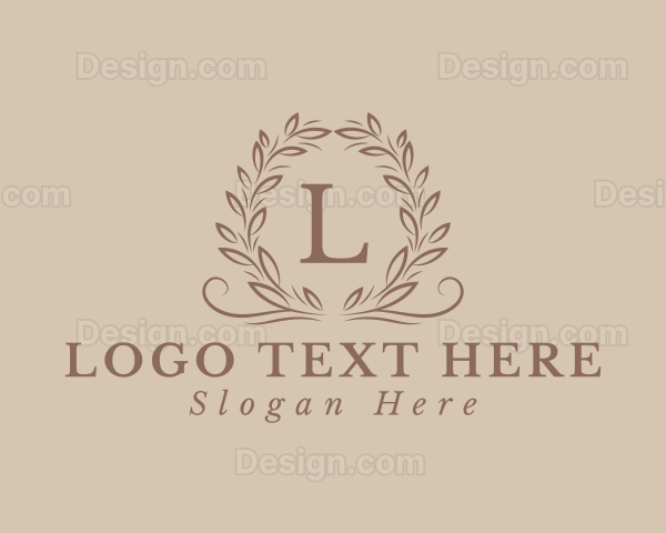 Aesthetic Wedding Wreath Logo