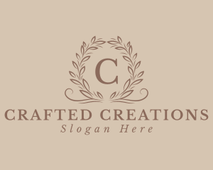 Aesthetic Wedding Wreath  logo design