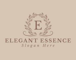 Aesthetic Wedding Wreath  logo design