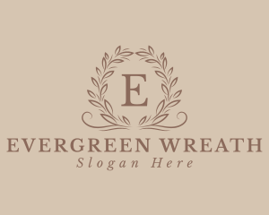 Aesthetic Wedding Wreath  logo design