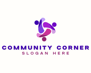 People Teamwork Community logo design