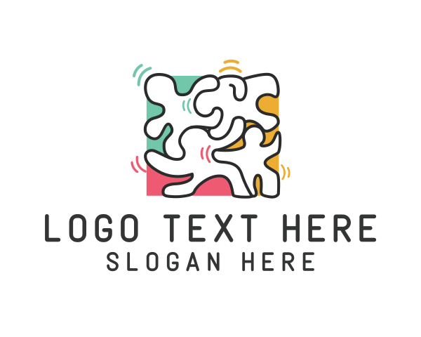 Puzzle logo example 3