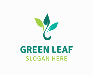 Colorful Sprout Leaf logo