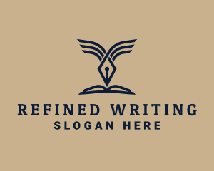 Writing Quill Pen logo design