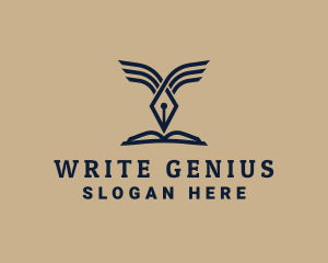 Writing Quill Pen logo design