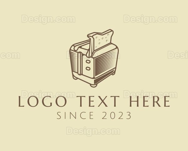 Retro Bread Toaster Logo