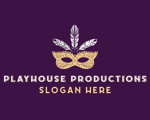 Feather Theatre Mask logo