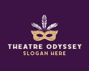 Feather Theatre Mask logo
