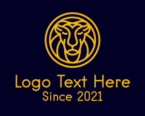 Yellow Lion Head logo