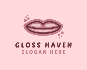 Woman Lips Surgery logo design