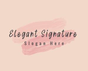 Feminine Paint Brush logo design