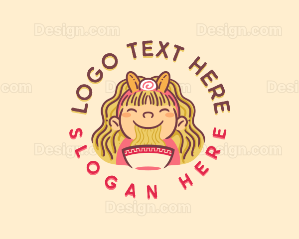 Ramen Noodle Girl Logo