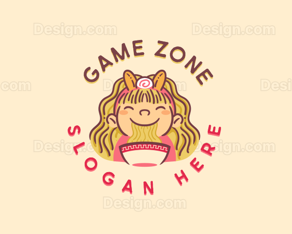 Ramen Noodle Girl Logo