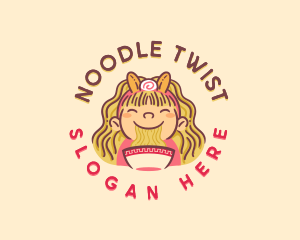 Ramen Noodle Girl logo design