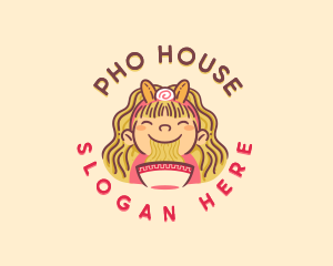 Ramen Noodle Girl logo design