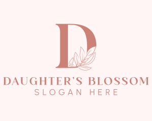 Elegant Leaves Letter D logo design