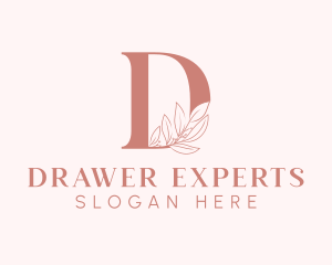 Elegant Leaves Letter D logo design