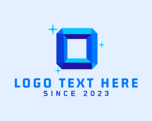 Shiny Gem Letter O logo