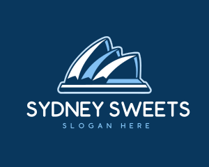 Blue Sydney Opera House logo design