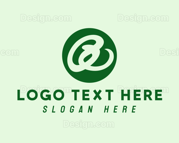 Green Handwritten Letter A Logo