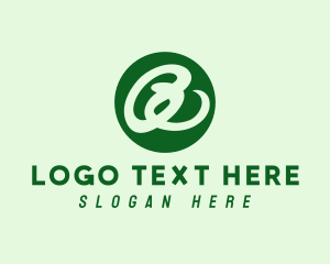 Green Handwritten Letter A  logo