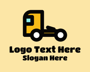 Yellow Flatbed Truck logo