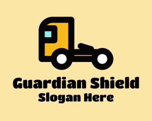 Yellow Flatbed Truck logo