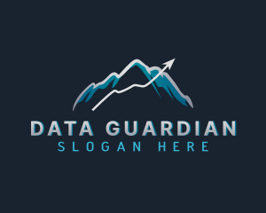 Statistics Arrow Mountain logo design