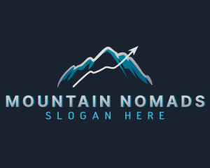 Statistics Arrow Mountain logo design