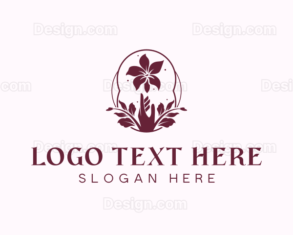 Wellness Spa Flower Logo