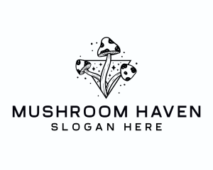 Mushroom Star Fungus logo design