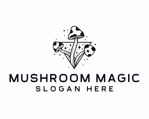 Mushroom Star Fungus logo design