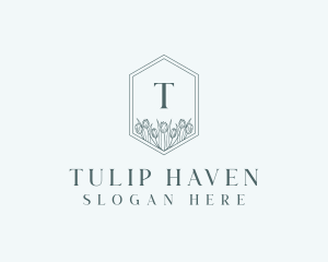 Floral Tulip Florist Wedding logo design