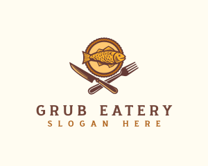 Fish Seafood Restaurant logo design